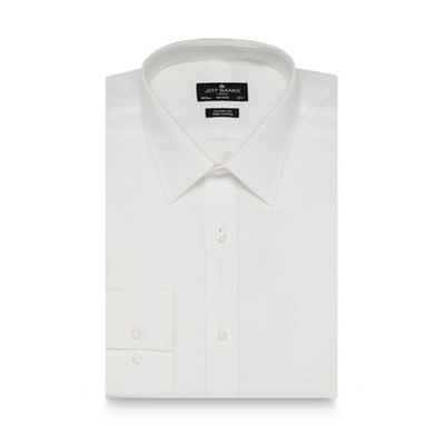 Jeff Banks Big and tall designer white regular fit cotton shirt